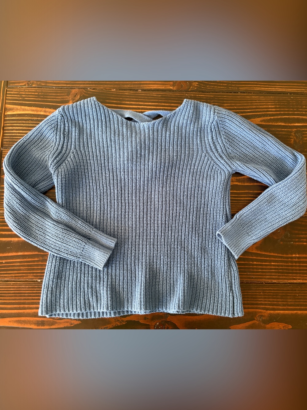 Melrose and Market Light‎ Blue Ribbed Knit Girls Sweater